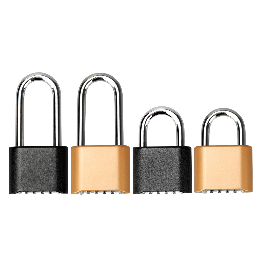 Wholesale High Hardness Combination Padlock 4 Digits Long and Short Shaft Beam Combination Padlock Anti-rust Combination Padlock