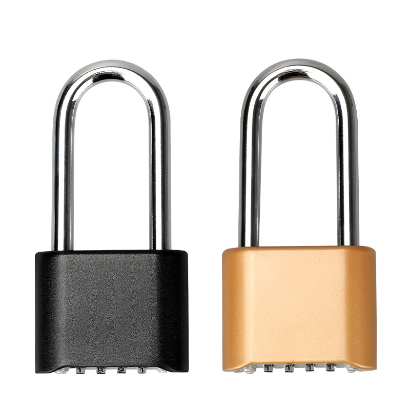 SUOLIAN 53mm Customized Factory Direct High Quality 4 Digital Zinc Alloy Combination Padlock Long and Short Shackle