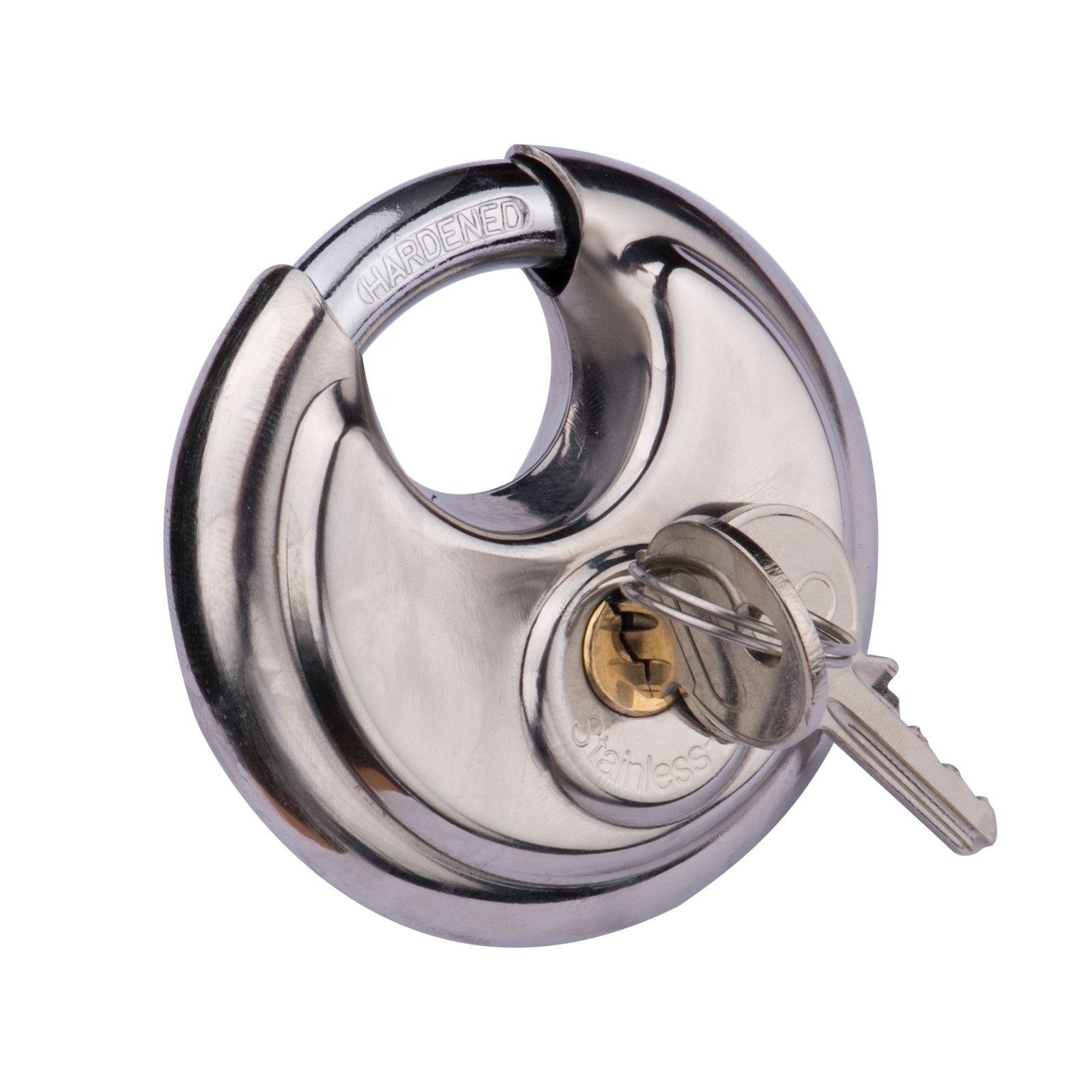 70mm Top Security Stainless Steel rfid  locks & keys Weatherproof Round rubber Coat Disc Lock Padlock cabinet lock