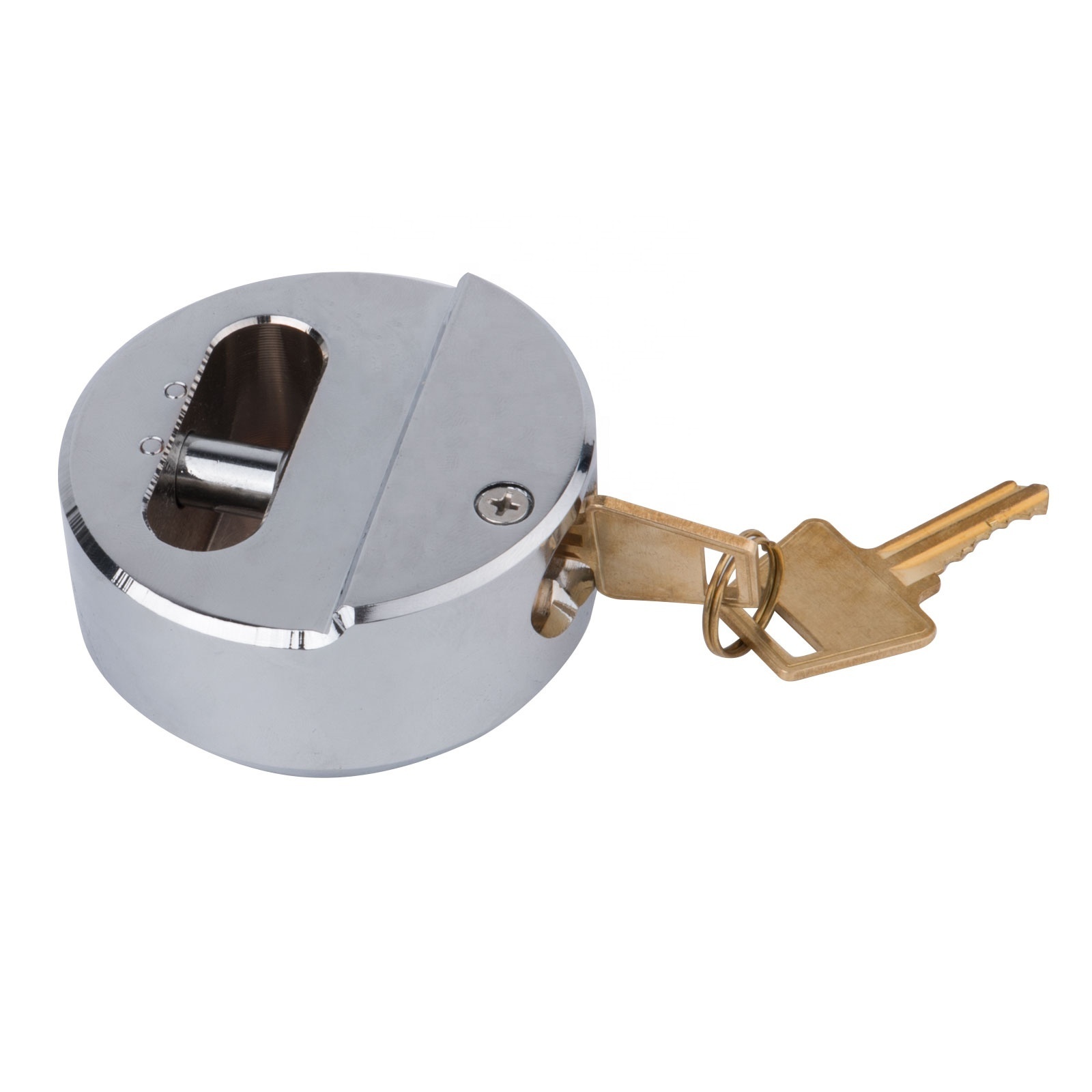 Factory price Chromium plated solid steel Bottom Glass Door Lock Floor Truck Padlocks In Stock