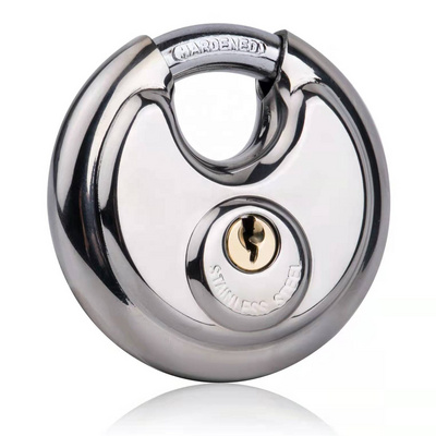 Heavy Duty Stainless Steel Round Lock magnetic lock  Disc Padlock Discus Padlock  paddle latch With Keys gravity lock