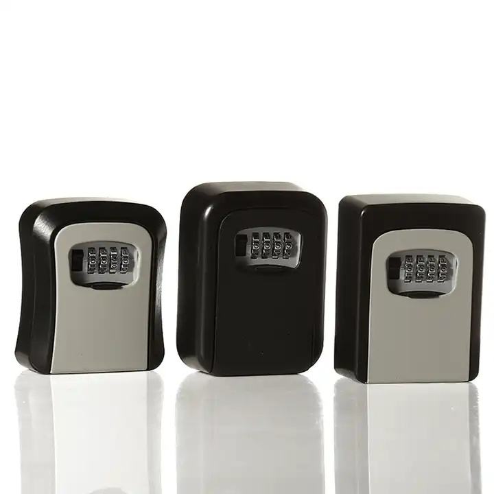 Safe Key Lock Box 4 Digits Combination Weatherproof Wall Mount Key Lock Safes,Hide a Key Outside with Resettable Code