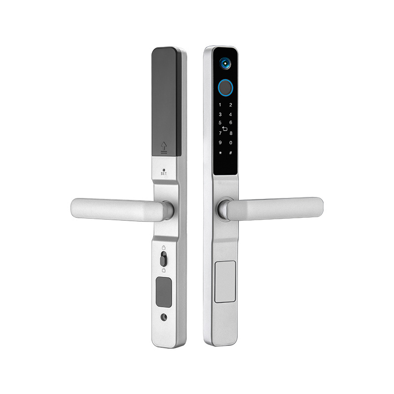 Tuya App TTLock IP65 Waterproof Aluminium Handle Sliding Door Lock Fingerprint Smart Door Lock