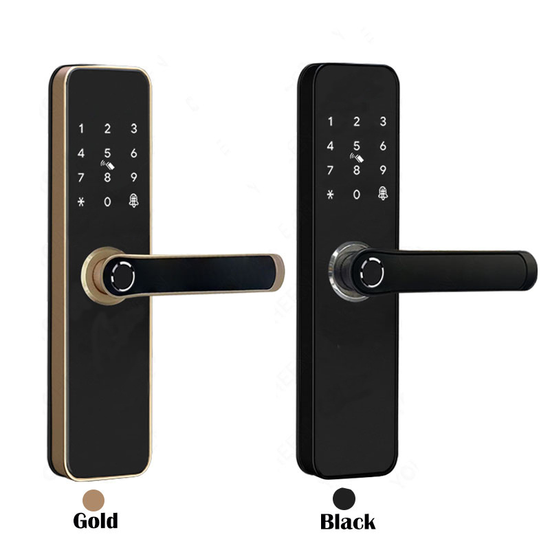 Alloy Material Intelligent Remote Unlock Wireless Handle Lever Keyless Entrance Outdoor Cat's Eye Fingerprint Smart Door Lock