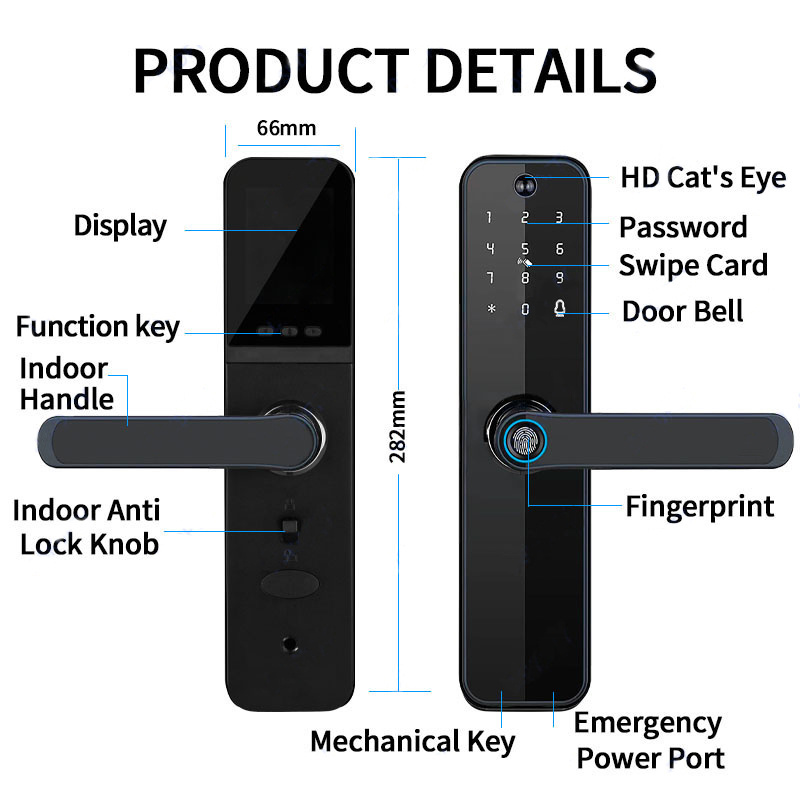 Factory Outlet Wifi Tuya RFID WiFi Digital Fingerprint And Keyless Entry Indoor Door Smart Lock With Intelligent applications