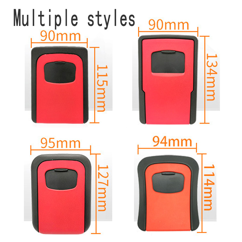 Wall Mount Plastic Or Metal Key Safe Box Waterproof Combination Key Lock Box with 5 Key Capacity