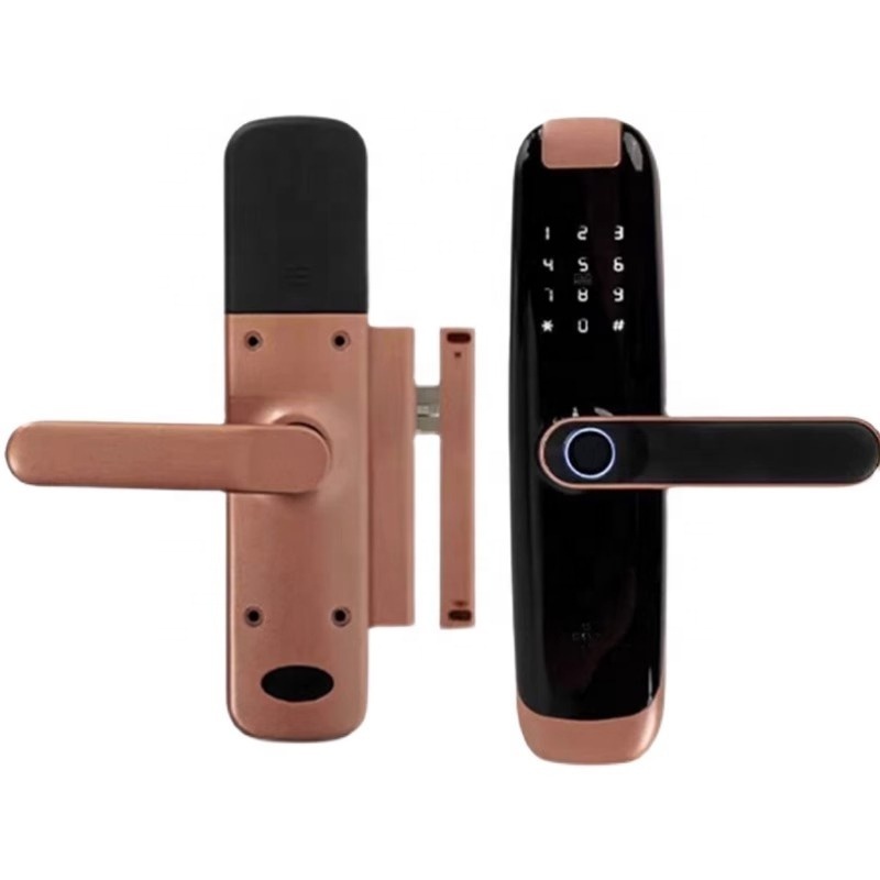 Smart TTlock Password Wood Door Lock WiFi Tuya APP Remote Control Smart Door Lock