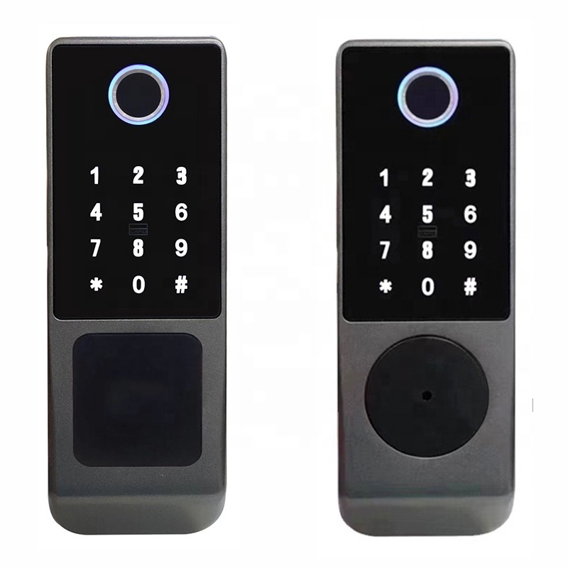 Tuya App Smart Door lock Waterproof Outdoor Gate Rim Lock Wifi Double Fingerprint Digital Keypad Code Electronic Lock Smart