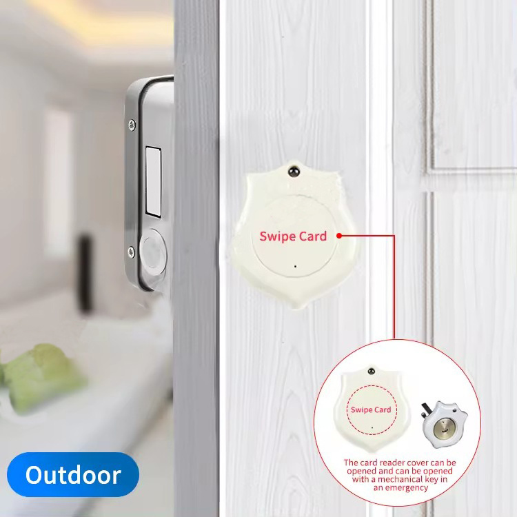 Security Waterproof Outdoor Gate Electronic Rim Lock Keyless Entry RFID Card Wireless Access Control Smart Locks