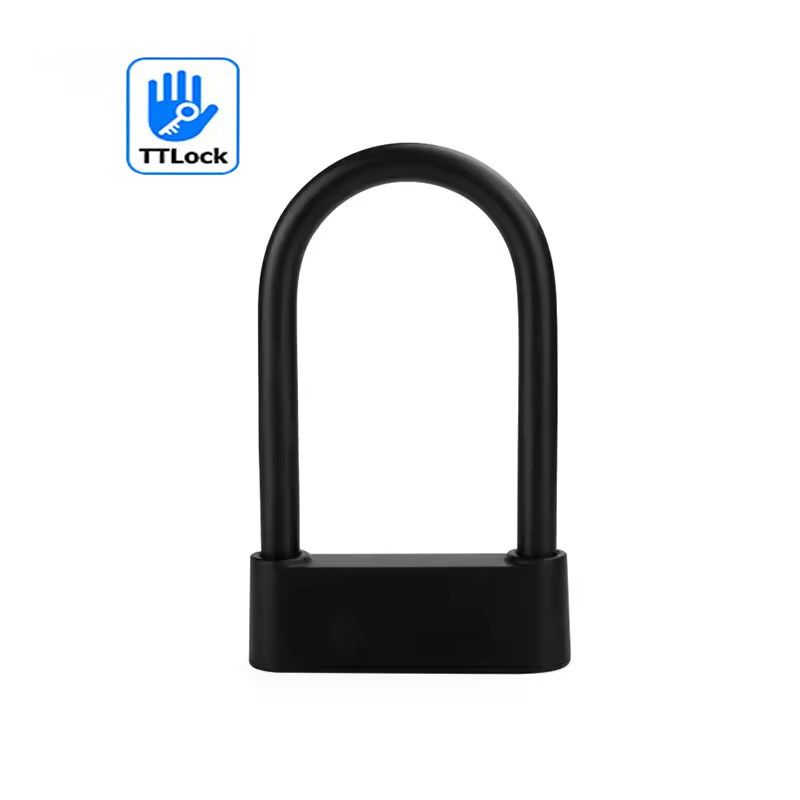 TTlock Waterproof Anti-shear Bike Fingerprint Lock Usb Charging Anti Theft Door Car Bicycle Bluetooth Smart U Lock