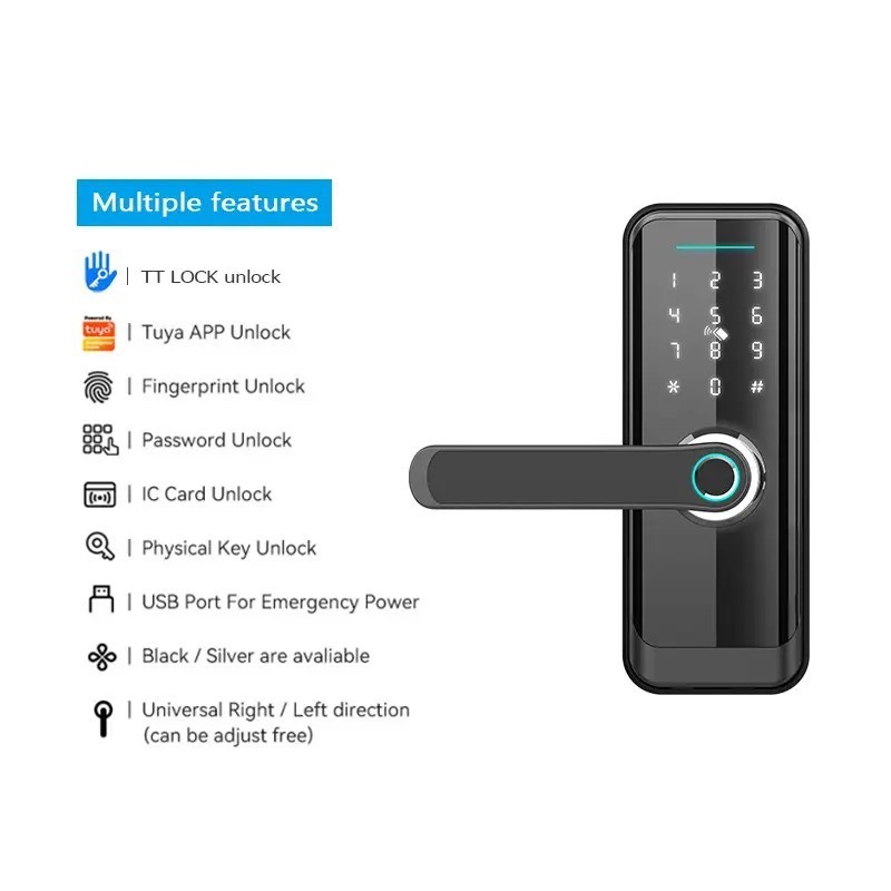 Wholesale Tuya App Safety Usb Port Lock X5 Smart Home Fingerprint Wifi Locks Smart Door Lock