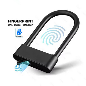 TTlock fingerprint bicycle electronic smart Anti-theft security portable Smart door lock Anti-pry smart U Lock