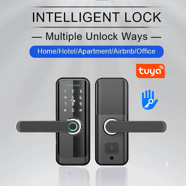 Tuya Smart Rim Door Lock Home Handle Smart lock knob Security TTlock Intelligent Door Locks With Mobile APP