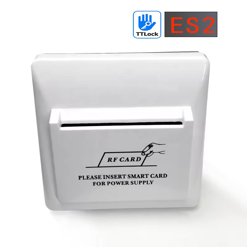 TTlock ES2 Remote Control Switch Smart Hotel Room RFID Key Card Insert Power Switch For TThotel System Rooms