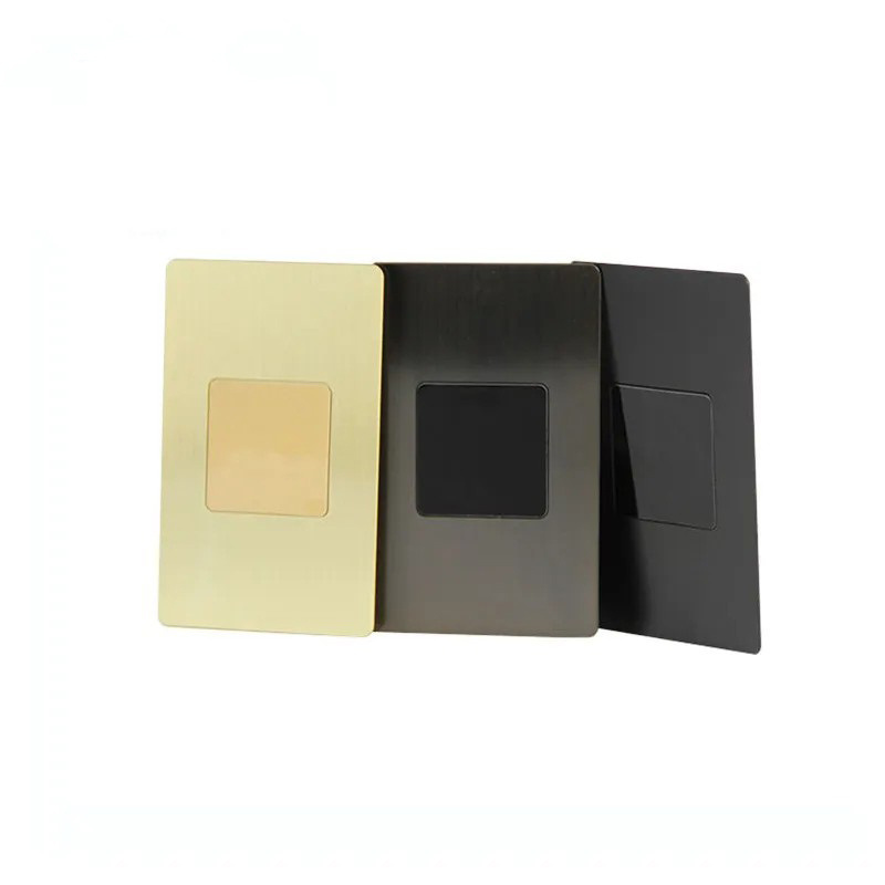 Contactless NFC Gold Metal Business Cards Customized Matte Metal NFC Card Rfid hotel key card system