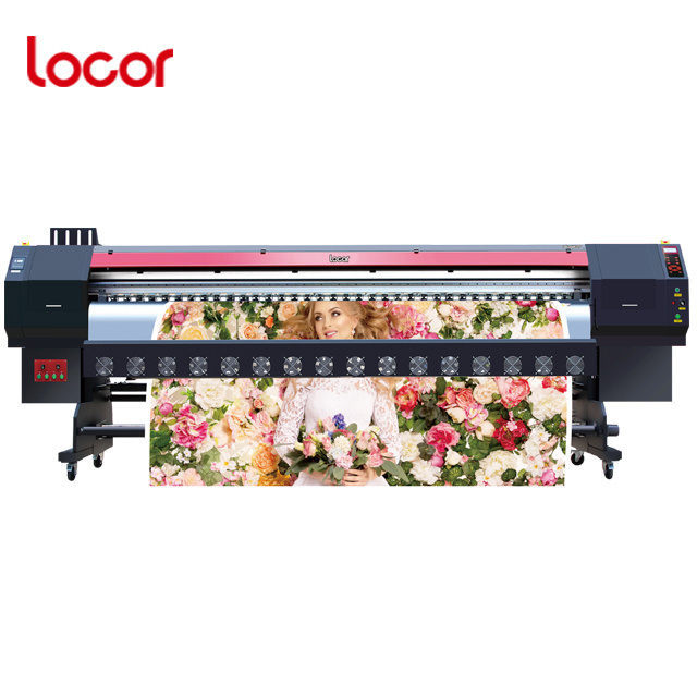 Locor Manufacturer 3.2m 10 feet/ft outdoor large format flex banner vinyl sticker canvas  Eco Solvent Printer with 2/4 pcs DX5