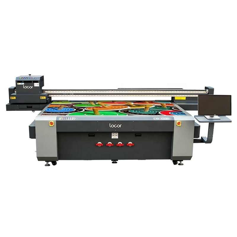 Locor uv flatbed 2513 digital printer for acrylic /glass/ wood board /phone case/metal plate/ceramics/pvc/leather/plastics