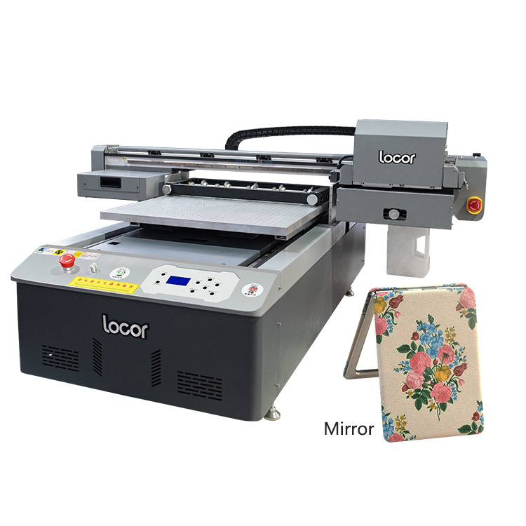 Locor A2/A3 UV 6090 flatbed printer large format printer for gift box pen mugs glass bottles printing machine with varnish