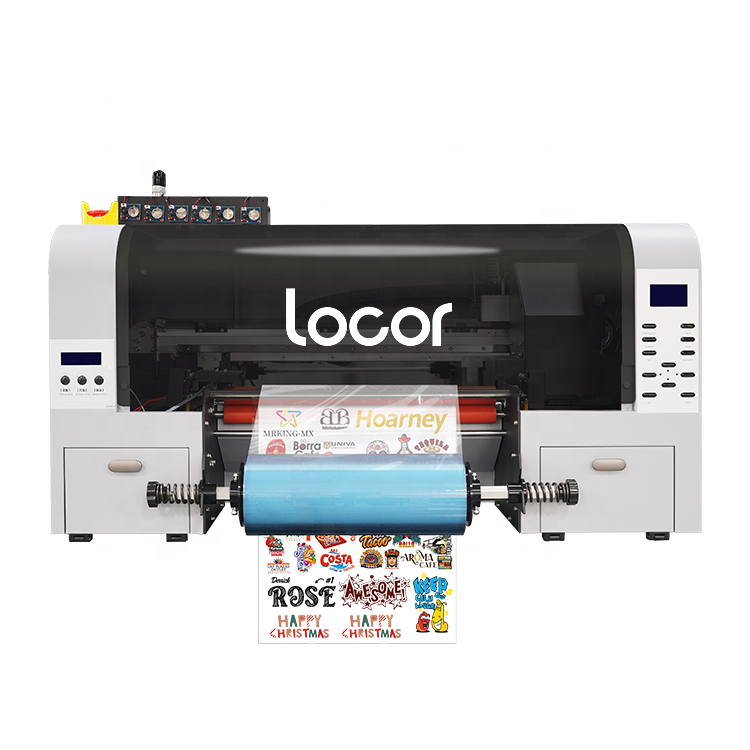 Locor 30cm A3 UV DTF Printer 3D Crystal PET Film and Laminating All In One