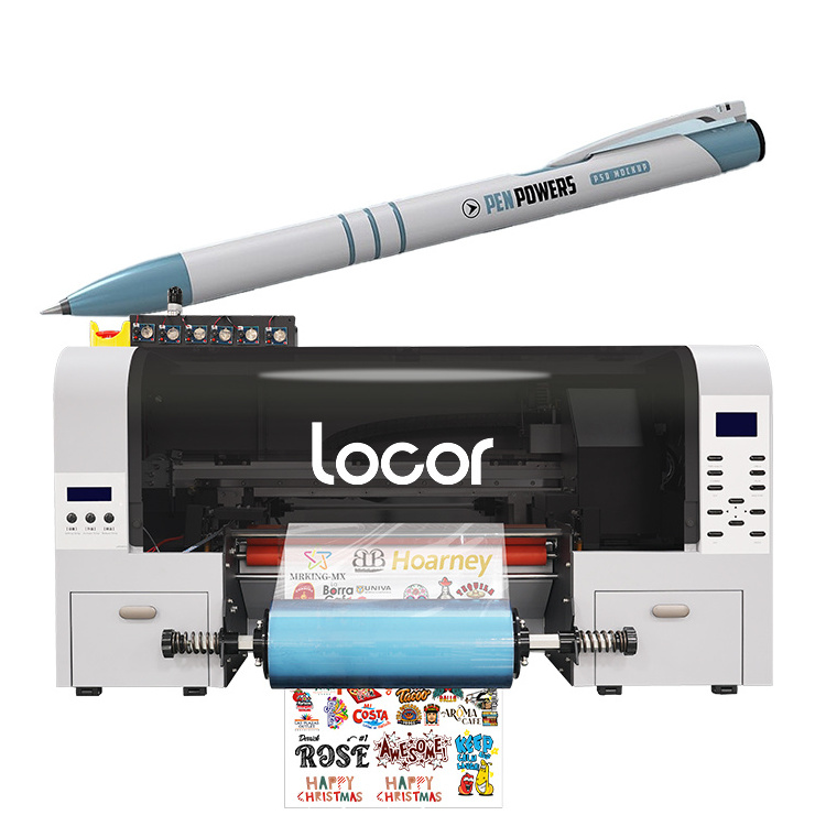 Locor 30cm A3 UV DTF Printer 3D Crystal PET Film and Laminating All In One