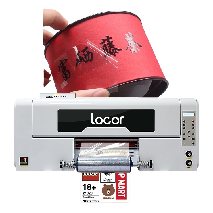 Locor 30cm A3 UV DTF Printer 3D Crystal PET Film and Laminating All In One