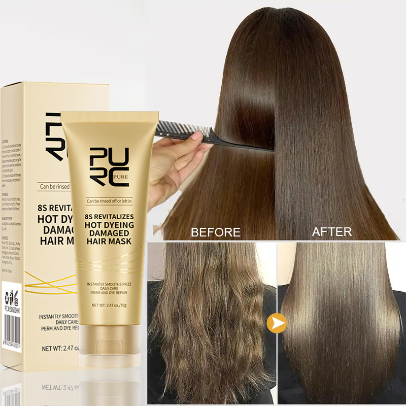 Wholesale Organic Protein Keratin Smoothing Hair Mask for Hair Repair Treatment 8S Revitalizes Hot Dyeing Damaged Hair Mask