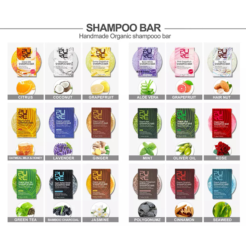 Customized OEM Eco Friendly Organic Shampoo Bar Soap Natural Solid Handmade Vegan Hair Shampoo and Conditioner Bar Wholesale