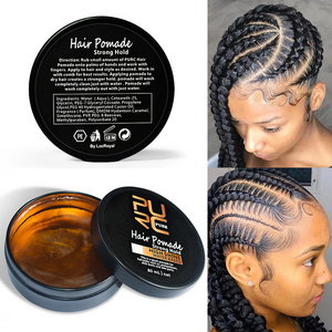 Private Label Extreme Strong Hold Edge Control For 4C Black Hair Women Edge Control Braid Gel Hair Styling Pomade Wax