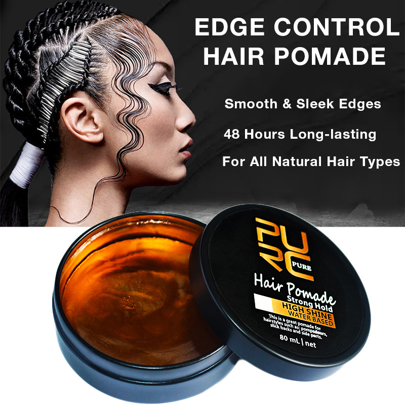 Private Label Extreme Strong Hold Edge Control For 4C Black Hair Women Edge Control Braid Gel Hair Styling Pomade Wax