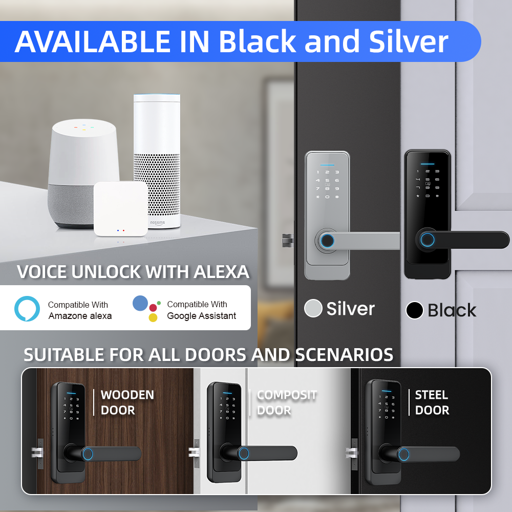 Shenzhen Locstar Home Smart Cerradura Serrure Digital Card Fingerprint Password Electric Mortise Key Interior Door Lock