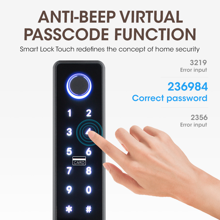 Locstar TTlock Smart Door Lock Ultra Narrow Gate Lock with BLE App Control and Fingerprint Technology