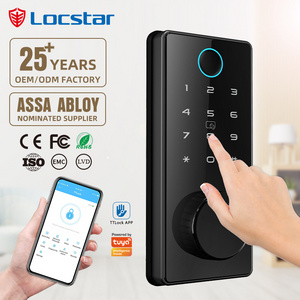 Smart Code Door Lock with Fingerprint Keypad Electronic Digital Zinc Alloy Lock for Key Card and Biometric Authentication