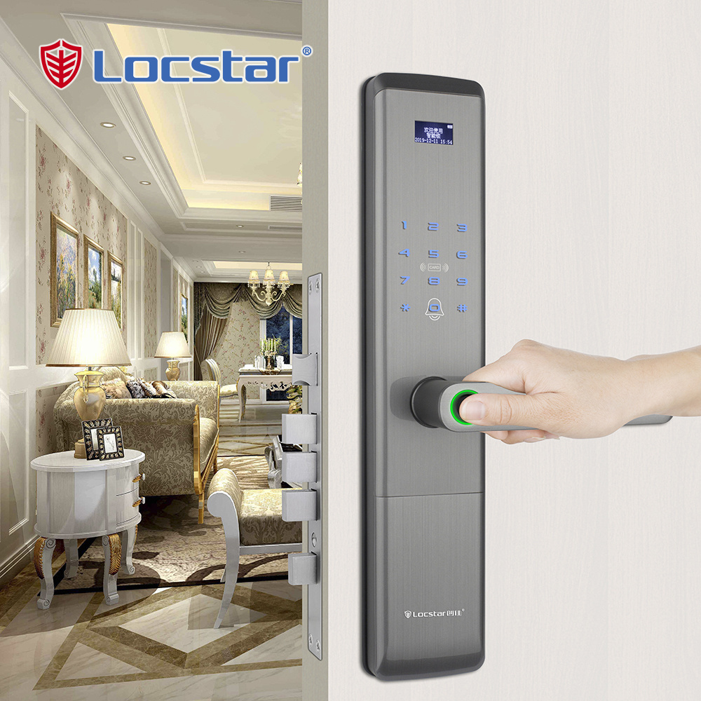 Locstar Digital Outdoor Tuya Electronic Smart Fingerprint Combination Door Lock Smart Wifi Lock