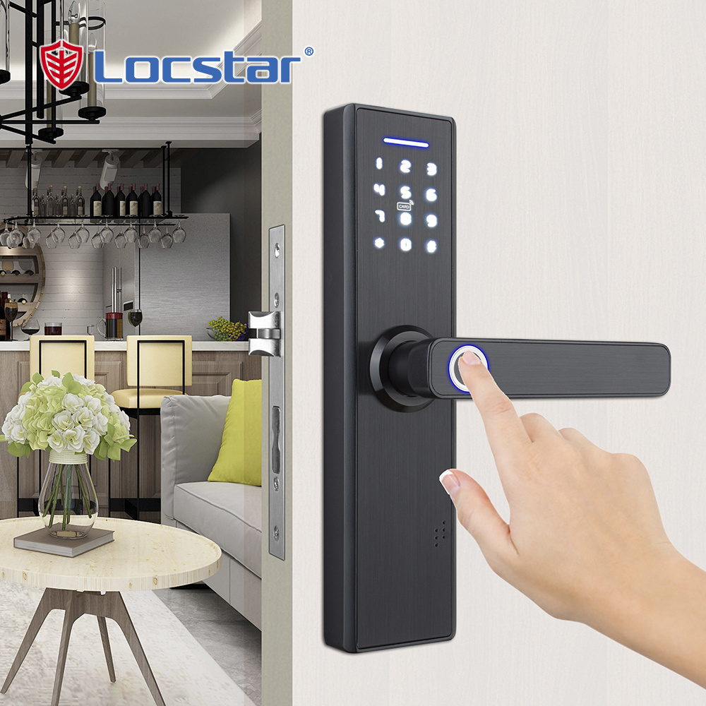 Cheap Keys Wifi Handle Keyless Cerradura Serrure Inteligente Digital Tuya Smart Door Biometric Gate Fingerprint Lock