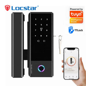 Smart Waterproof Outdoor Keyless Entry Safe Biometric Fechadura Digital Serrure Intelligent Finger Print Slide Glass Door Locks