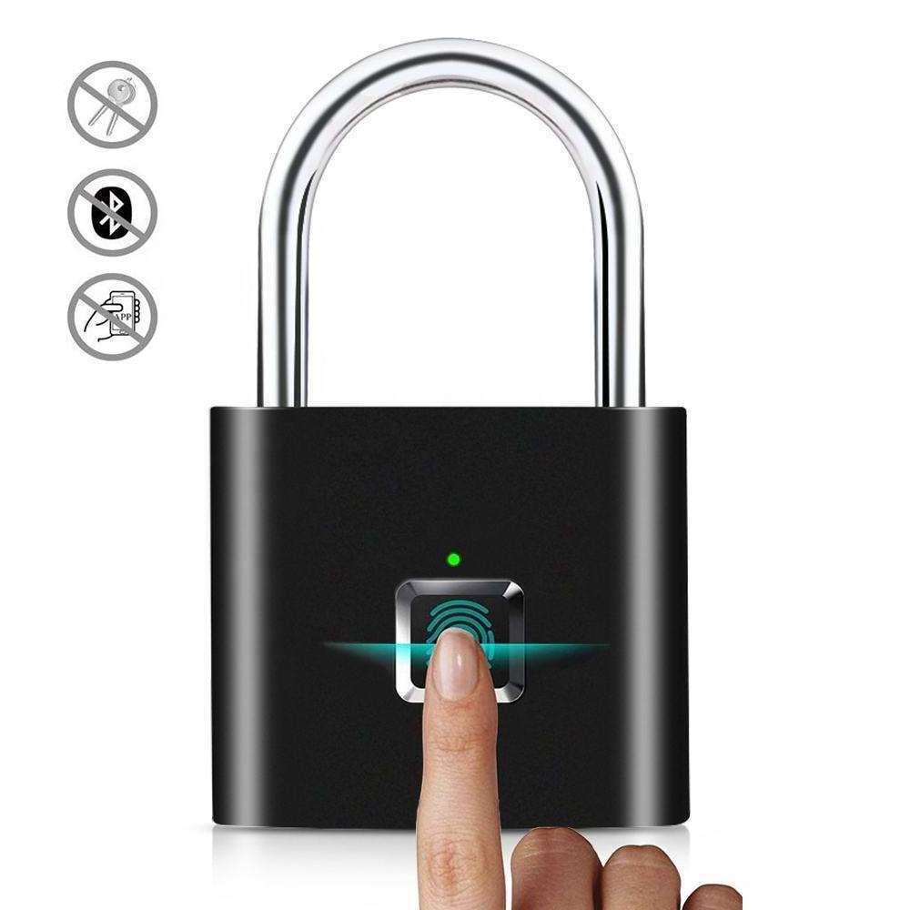 Locstar Portable Travel Luggage Suitcase Keyless Security Door Locks Usb Rechargeable Smart Fingerprint Pad Lock Padlock