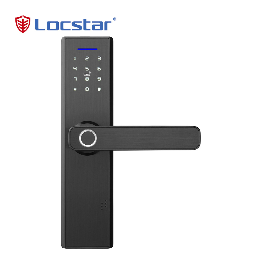 Locstar Keyless Usb Rechargeable Electronic Digital Door Lock Padlock Fingerprint Zigbee Door Lock Fingerprint Padlock