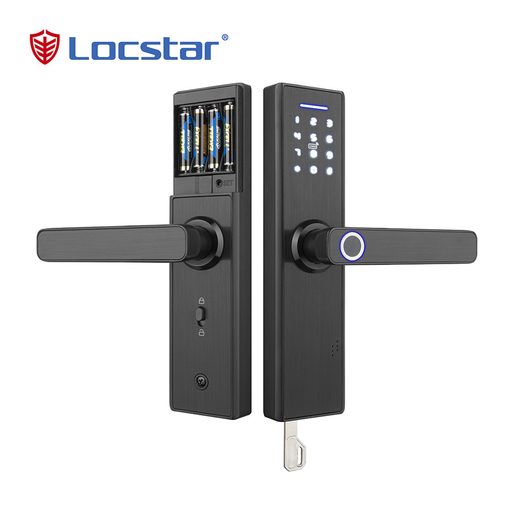 Locstar Keyless Usb Rechargeable Electronic Digital Door Lock Padlock Fingerprint Zigbee Door Lock Fingerprint Padlock