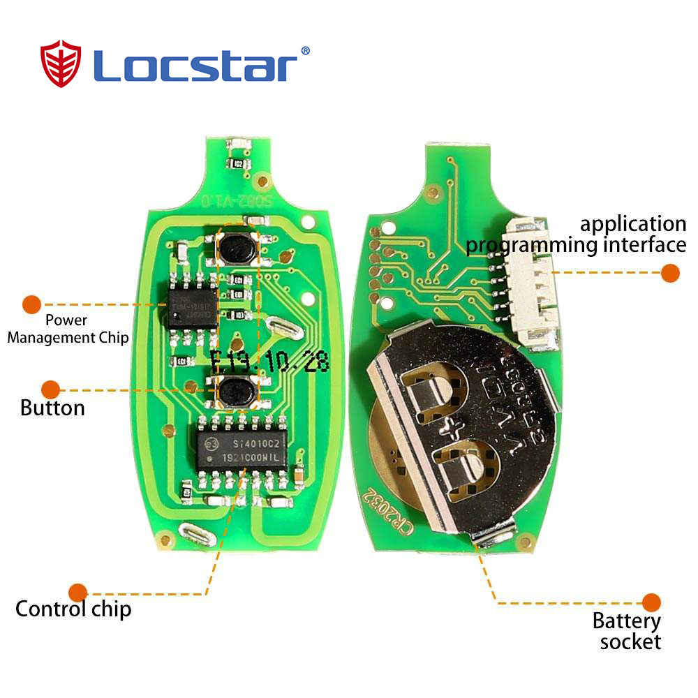 Locstar Hot Sale electronic Auto Gate Opener Remote Control 2 button keyfob Mini Wireless Remote Control Door Lock Switch