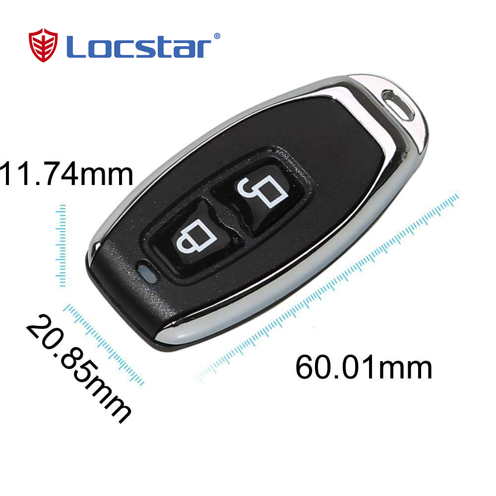 Locstar Hot Sale electronic Auto Gate Opener Remote Control 2 button keyfob Mini Wireless Remote Control Door Lock Switch