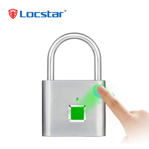 Locstar Travel Security Door Lock Smart Keyless Usb Rechargeable Smart Fingerprint Padlock Fingerprint