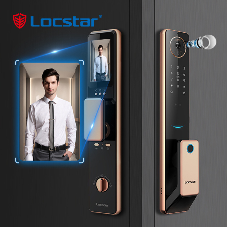 2024 Smart Door Lock Tuya Wifi Smart Fingerprint Digital Safe Door With Camera Lock For Home