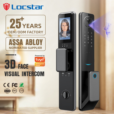 2024 Smart Door Lock Tuya Wifi Smart Fingerprint Digital Safe Door With Camera Lock For Home