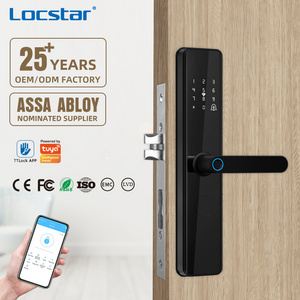 Security Fechadura Cerradura Digital Online Exterior Front Interior Fingerprint Password TTlock Tuya Wifi Smart Door Lock