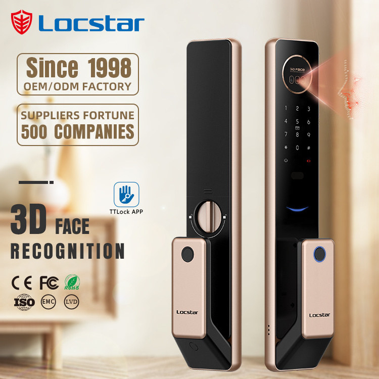 Locstar Factory Wholesale TTlock Keyless Entry Door Lock Smart Digital Deadbolt Fingerprint Fully Automatic Lock With Camera