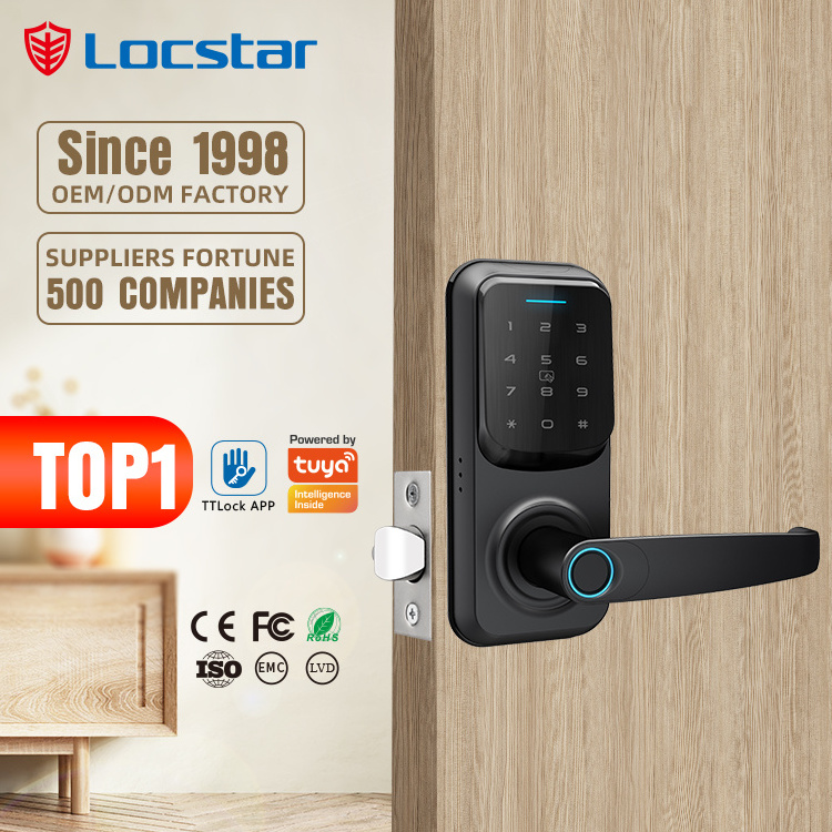 Security Touch Screen Fingerprint Cerraduras Intelligent Password Fechadura Digital Waterproof Outdoor TTlock Smart Door Lock