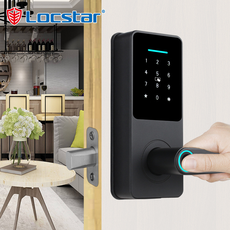 Locstar Smart Digital Password Door Aluminum Wireless Electric E-Lock Combination Dual Fingerprint Lock