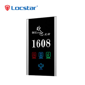 Locstar Modern LCD Wall Hotel Number Plate with DND Door Plates Sign Plate Electronic Doorplate Room No.displays Zinc Alloy < 5W