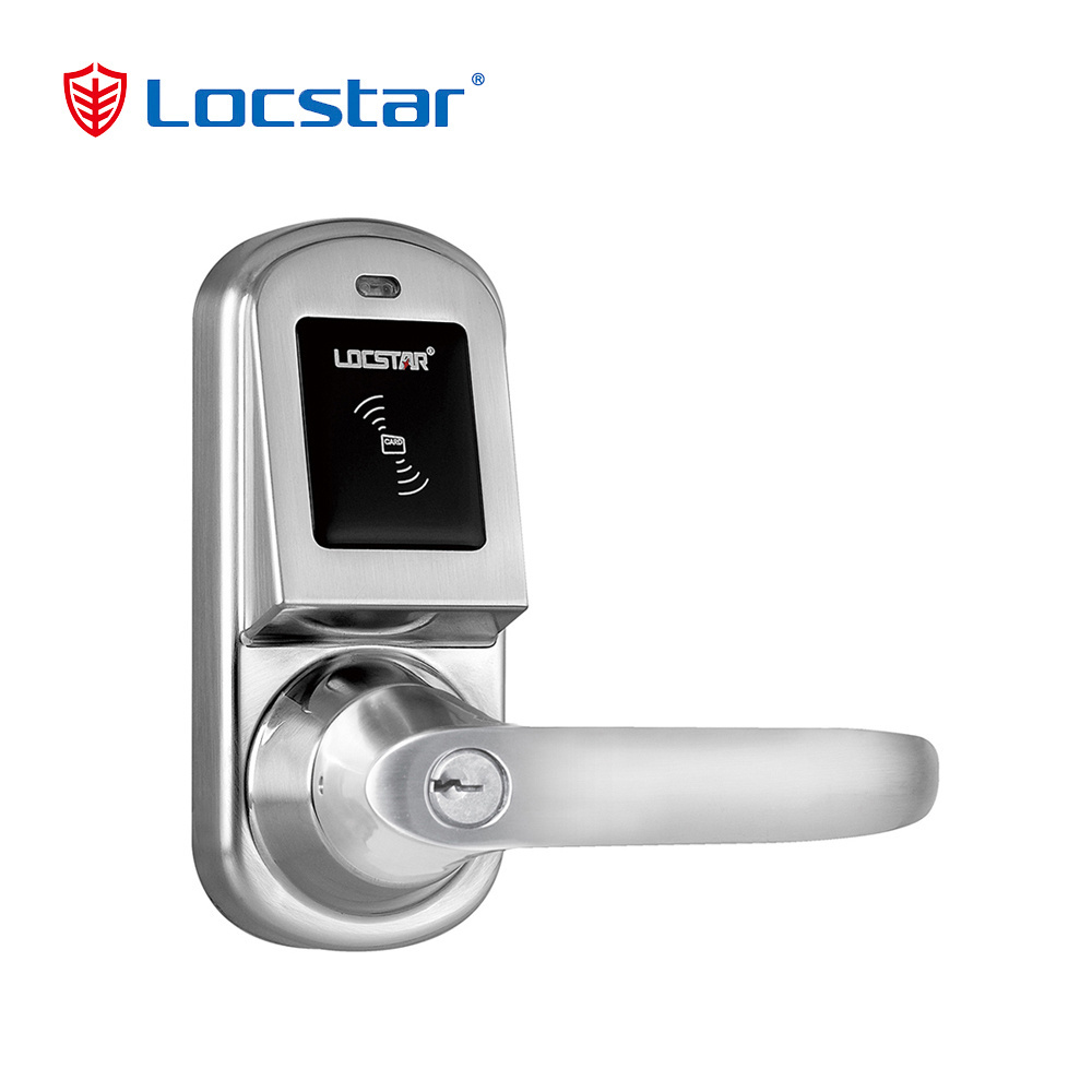 Locstar Lock Wooden Door Offline Single Latch Electronic RF Key Card Smart Hotel Locking System RFID Hotel Lock