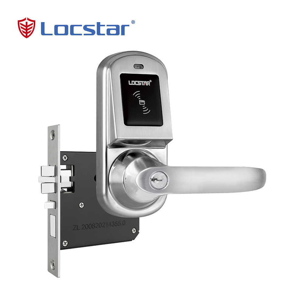 Locstar Lock Wooden Door Offline Single Latch Electronic RF Key Card Smart Hotel Locking System RFID Hotel Lock